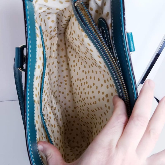 Kate Spade Wellesley Quinn bright teal Purse Handbag - Picture 12 of 14